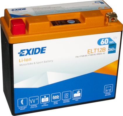 EXIDE Li-ion Exide Motobatéria BIKE LI-ION 5Ah, 12V, ELT12B